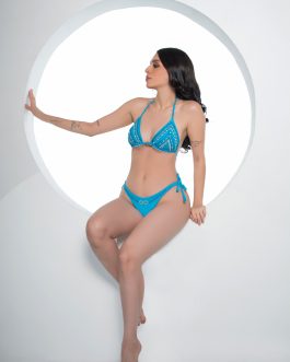 Bikini Luxury Bordado a Mano – Lapislazuli | Flower Swimwear